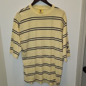 Duck Head 90s Vtg Striped Logo Sleeve T Shirt Sz Lg EUC